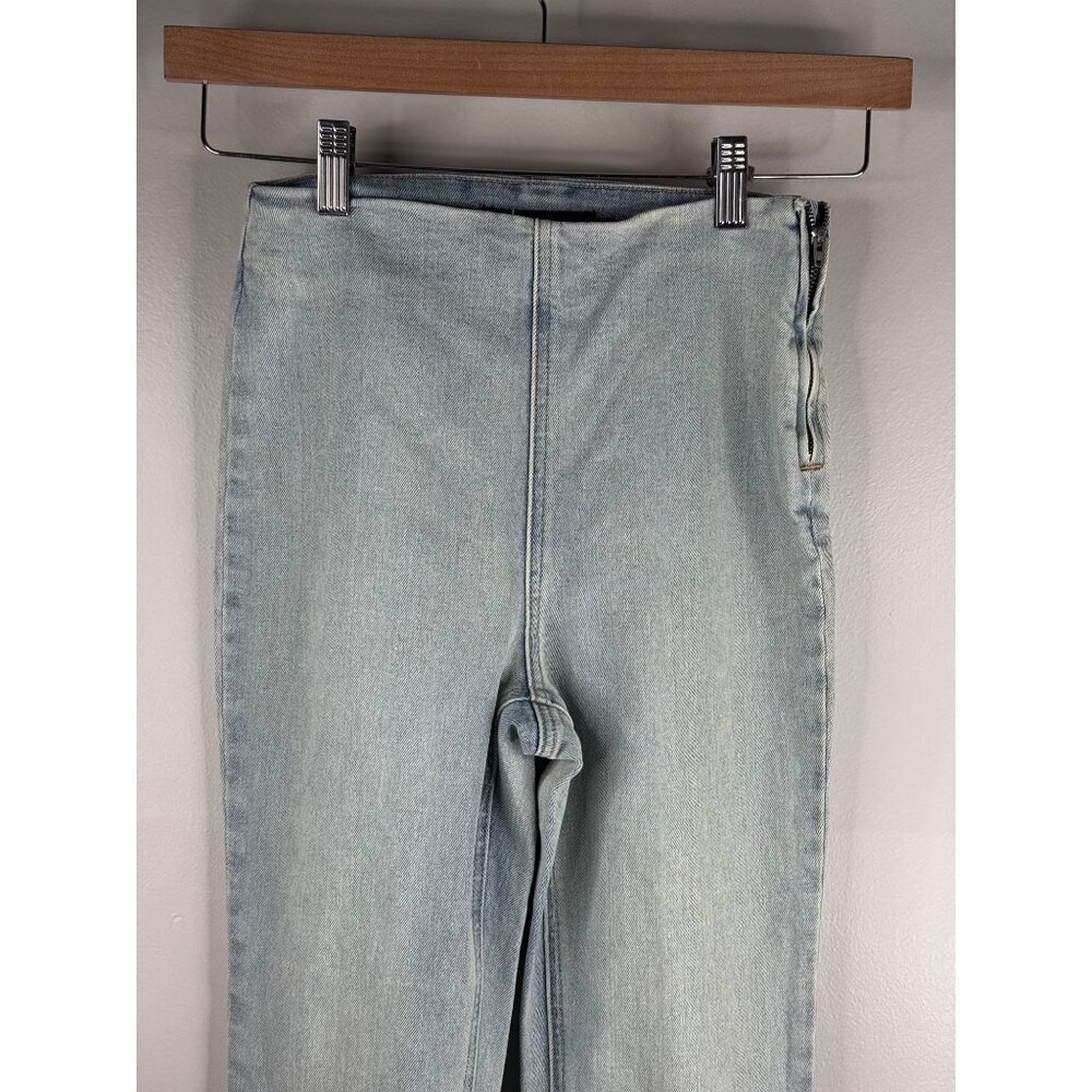 NWT EB Denim Split Hem Denim Fitted Flare Jeggings Jeans Size XS - Picture 5 of 7
